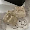 Straw Weave Bucket Bags Rattan Women Summer Beach Shoulder Bags Handbags Totes Casual Handbags Retro Mini Shoulder Messenger Bag